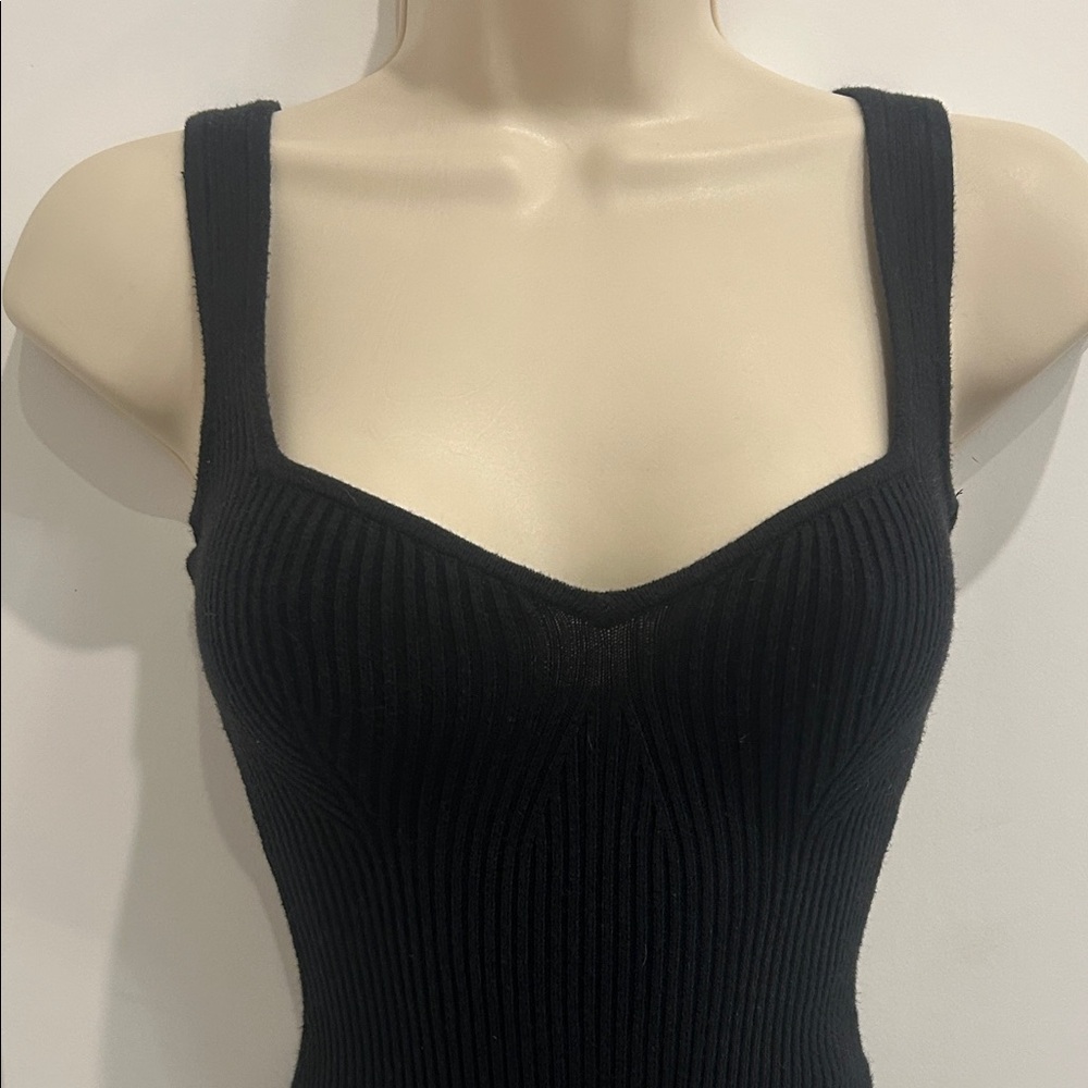Black Ribbed Bodysuit - Picture 2 of 5
